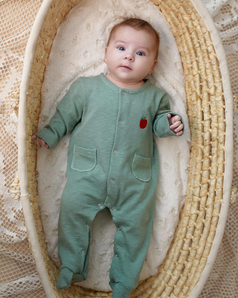 Pijama jerse bumbac verde deschis